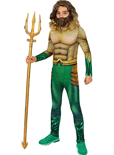 Funidelia | Disfraz de Aquaman para niño ▶ Superhéroes, DC Comics, Liga de la Justicia - Disfraz para niños y divertidos accesorios para Fiestas, Carnaval y Halloween - Talla 5-6 años