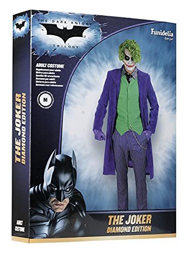Funidelia | Disfraz de Joker El Caballero Oscuro - Diamond Edition para hombre ▶ Superhéroes - Disfraz para adultos y divertidos accesorios para Fiestas, Carnaval y Halloween - Talla XL - Morado