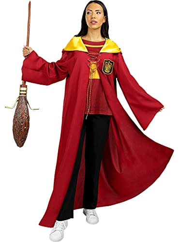 Funidelia | Disfraz de Quidditch Gryffindor - Harry Potter para hombre y mujer ▶ Magos, Gryffindor, Hogwarts - Disfraces para adultos, accesorios para Fiestas, Carnaval y Halloween - Talla M - Granate