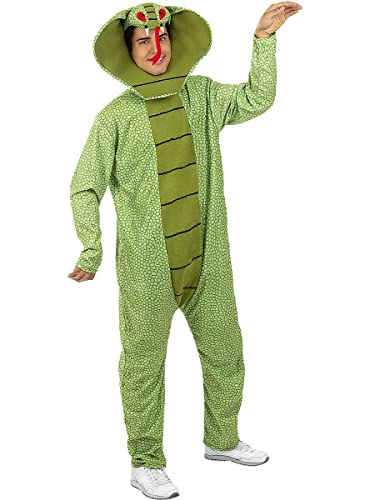 Funidelia | Disfraz de Serpiente para hombre ▶ Animales - Disfraz para adultos y divertidos accesorios para Fiestas, Carnaval y Halloween - Talla L-XL - Verde