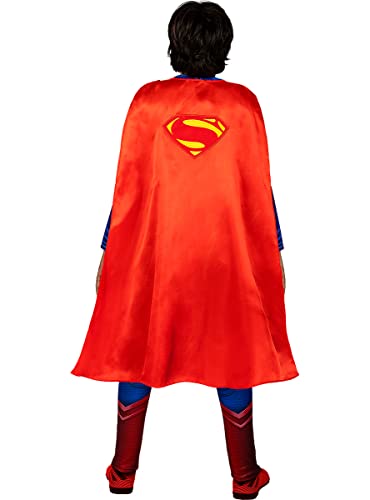 Funidelia | Disfraz de Superman - La Liga de la Justicia para niño ▶ Superhéroes, DC Comics - Disfraces para niños, accesorios para Fiestas, Carnaval y Halloween - Talla 7-9 años - Azul