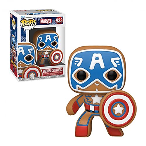 Funko- Pop Marvel Holiday-Captain America S3 Figura coleccionable, Multicolor (50657)