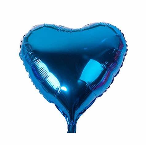 FVCENT 30 Piezas corazón Globo ,Globos de Papel de Aluminio, para el Día de San Valentín Bodas Nupcial Aniversario y Compromiso cumpleaños, Baby Shower, decoración del Partido(Blue)