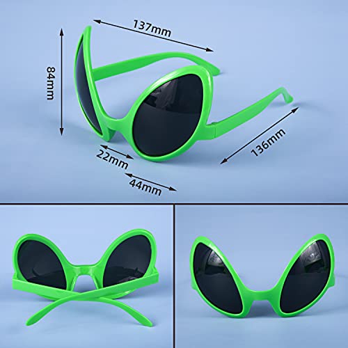 Fvomye Juego de 2 piezas de gafas de alien y diadema Alien Gafas de sol de antenas marcianas para Halloween, fiestas de disfraces y cultivos de fotografía