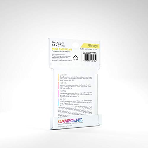 GAMEGEN!C- Matte Mini American-Sized Boardgame Sleeves 44x67m, Color Clear (GGS10067ML)