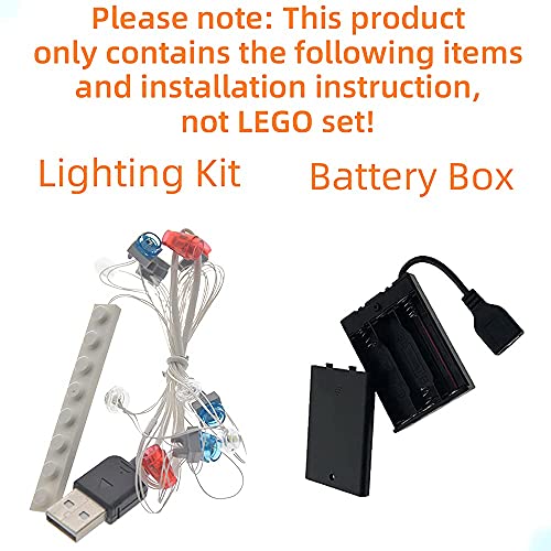 GEAMENT Conjunto de Luces LED para Ghostbusters (Cazafantasmas) Ecto 1 - Compatible con Lego 21108 de Bloques de construcción (Juego Lego no Incluido) (con Instrucciones)