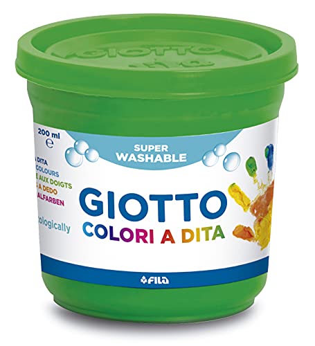 GIOTTO- Dita Pintura de dedos, Multicolor, 200 ml (Paquete de 6) (FILA F535000)
