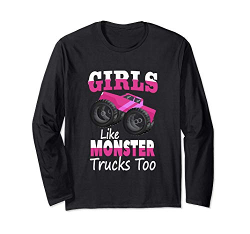 Girls Like Monster Trucks Too | Monster Truck Rally Chick Manga Larga