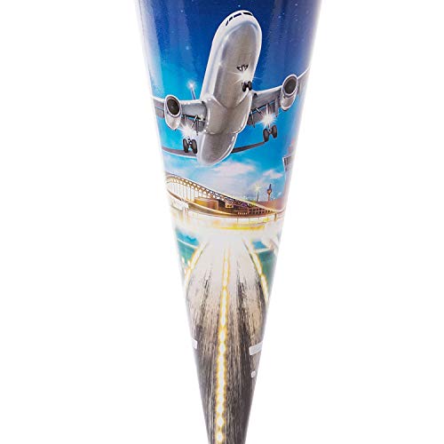 Goldbuch Escolar con diseño de avión, Dulces de 35 cm, Bolsa de cartón Lacado, Paquete de Regalo para Muchas Ocasiones, Multicolor, (93 067)