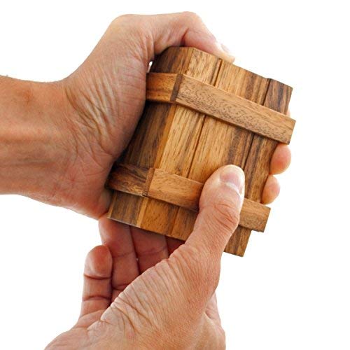 Goods & Gadgets caja de madera mágica para dinero, regalo, juego de madera para pensar