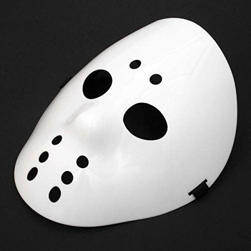 GOODS+GADGETS Máscara de Jason Ice-Hockey, Viernes 13, máscara de hockey, hockey sobre hielo, horror, halloween, color blanco