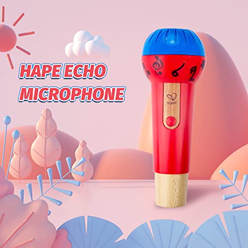 Hape Micrófono Eco Prodigioso, Micrófono de Juguete con Amplificador de Voz Sin Pilas para Niños y Niñas a Partir de 1 Año