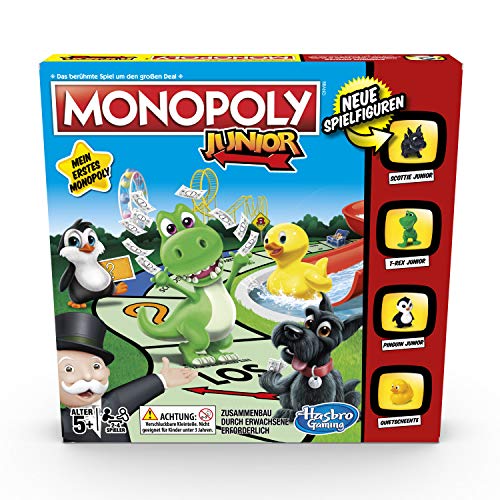 Hasbro Gaming- Monopoly Junior Juego de Tablero, Simulación económica, Multicolor Juego en Aleman