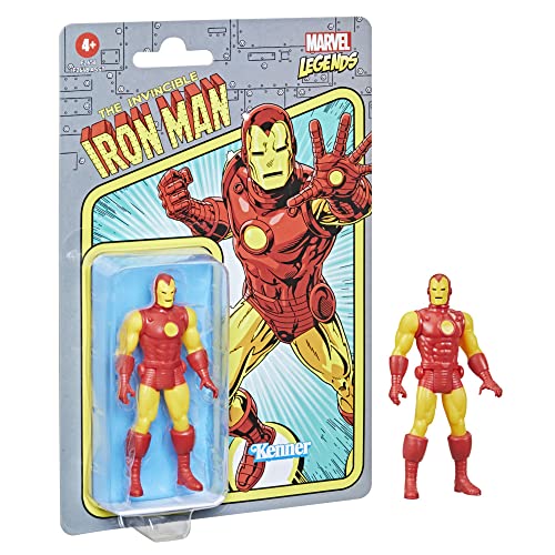 Hasbro Marvel Legends - Figura de Iron Man de 9.5 cm - Colección Retro 375