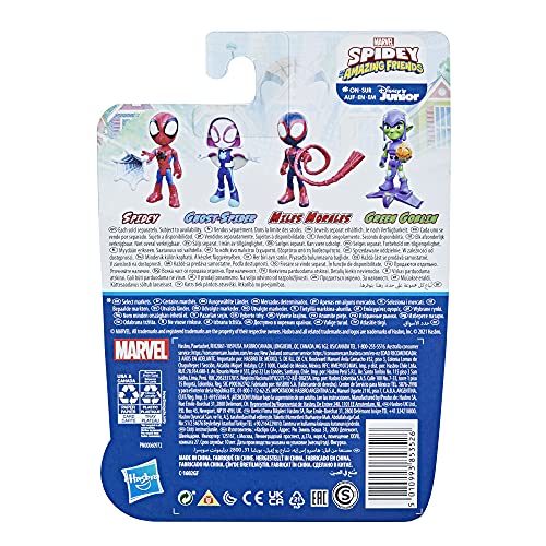 Hasbro Spidey and his Amazing Friends- Figura de acción de Spiderman y los fantásticos Amigos de Marvel de 15 cm de Altura, con 1 Accesorio, para niños a Partir de 3 años, Multicolor (F1939)