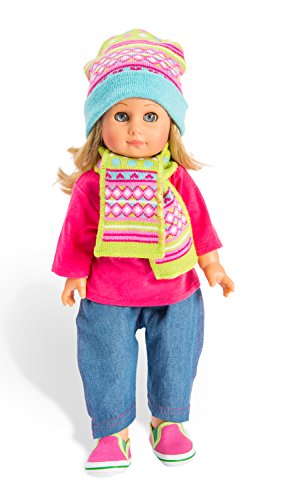 Heless 2611 - Juego de ropa para muñecas con diseño de rana, 2 piezas con gorro y bufanda, talla 35 - 45 cm