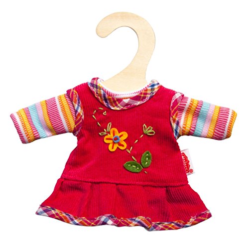 Heless 9510 - Juego de ropa para muñecas, 2 piezas con un vestido y una camiseta, en dos diseños diferentes, talla 20 - 25 cm