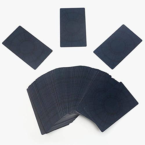 HengLong True Black Tarot Cards 78 Cards Set Juego de adivinación Juego de Mesa de Regalo Oráculos y adivinación True Black Tarot,Tarot+Tarot Card Bag,10.5 * 6 * 2.5cm
