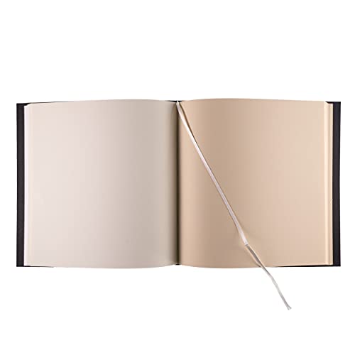 Honsell 48442323 Fabriano - Cuaderno de dibujo (23 x 23 cm, 192 páginas, 96 en blanco y 96 en color marfil de papel Ingres para dibujos y notas
