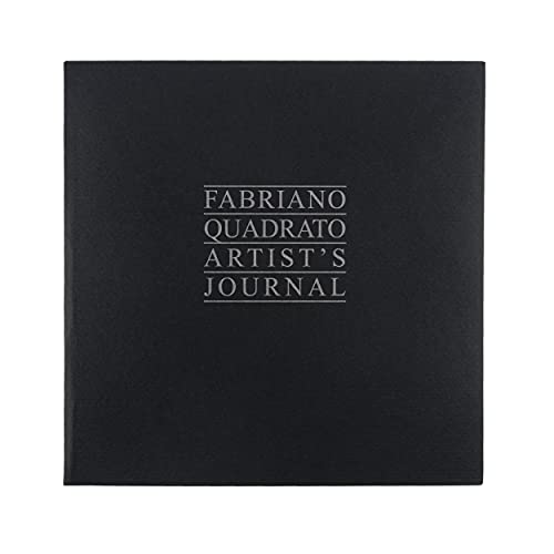 Honsell 48442323 Fabriano - Cuaderno de dibujo (23 x 23 cm, 192 páginas, 96 en blanco y 96 en color marfil de papel Ingres para dibujos y notas
