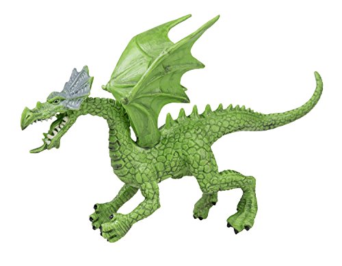 Idena 40090 - Set de figuras de juego con 4 dragones, de plástico, cada uno de unos 16 cm de altura, divertido para la bañera, el arenero, en la guardería y la habitación de los niños