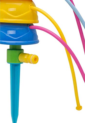 Idena-Diversión, Oruga de Agua, Aprox. 41 cm, para niños a Partir de 3 años, Incluye estaca, Simplemente conectar a la Manguera de jardín, Color carbón Berlin 40160