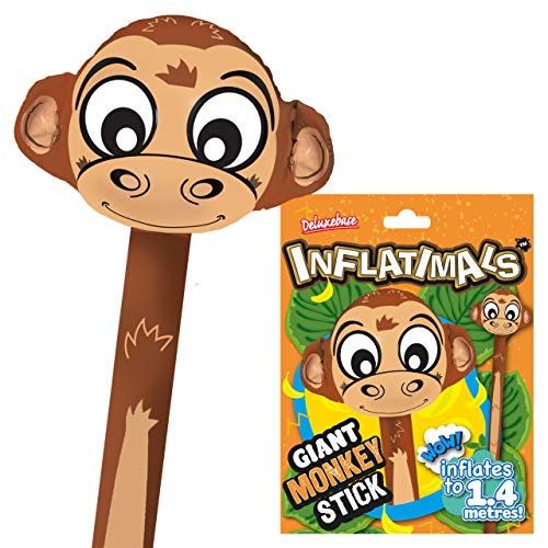 Inflatimals Animales inflables - Mono de Deluxebase. Juguete Inflable Gigante con diseño de Animal. Excelente Regalo para niños o como artículo Decorativo en Fiestas Infantiles