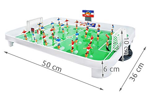 ISO TRADE Juego de Mesa fútbol plástico tamaño L - Juego fútbol de Mesa con resortes #1499