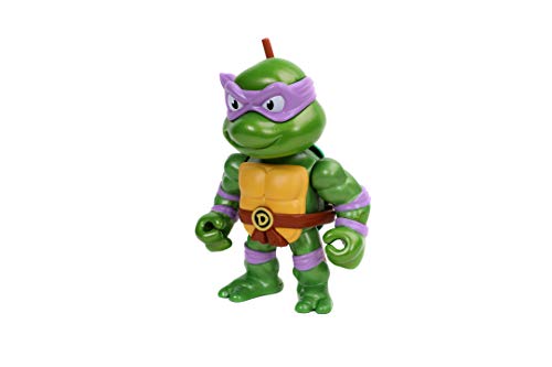 Jada - Figura Donatello de Tortugas Ninja, Articulada, 10 cm, Realizada en Metal Fundido a Presión, 100% Licencia Oficial, Coleccionismo, para Niños a Partir de 8 Años y Adultos