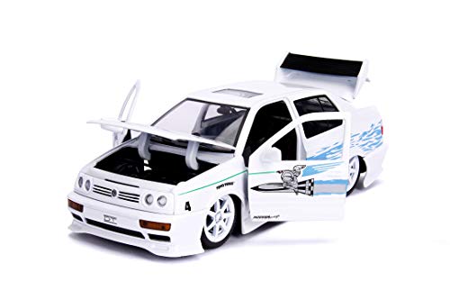 Jada Toys Fast and The Furious - Coche Miniatura de colección (253203025), Color Blanco y Azul
