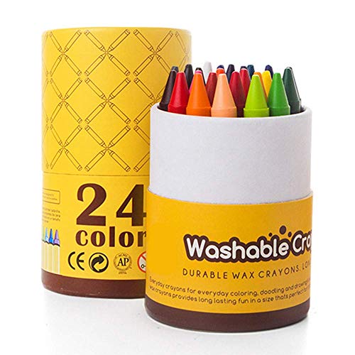 Jar Melo JA90411 Crayons-24 colores Lavables, Crayones