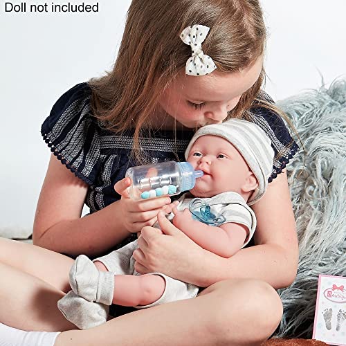 JC Toys JC Toys 3-Piece BLUE Accessory Gift Set includes Bottle, Pacifier, and Rattle Fits Most Dolls - Ages 2+ - Designed by Berenguer Boutique Baby Doll, Blue