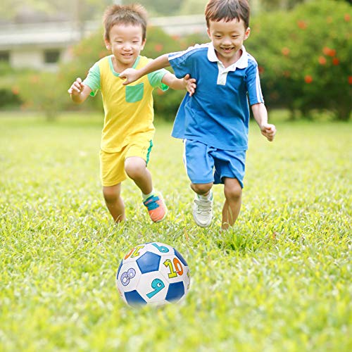 Jimdary Fútbol de Entrenamiento Estable de PU, fútbol de niños de estanqueidad, para niños(Number Ball)