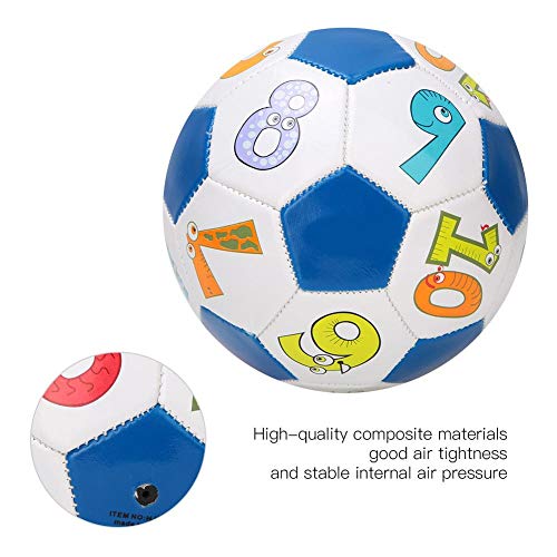 Jimdary Fútbol de Entrenamiento Estable de PU, fútbol de niños de estanqueidad, para niños(Number Ball)