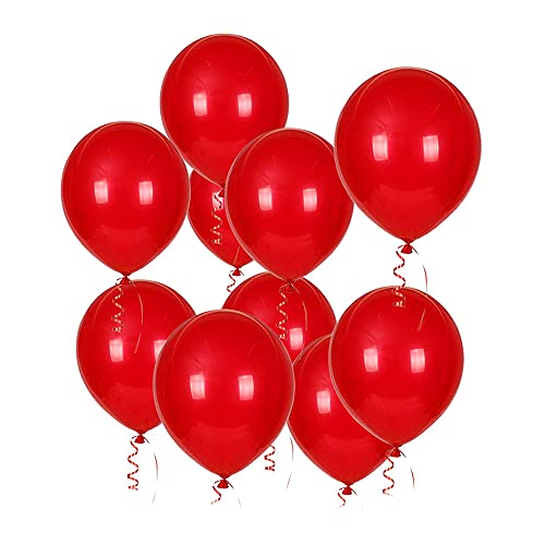 JOJOR Globos Rojos,100 Piezas Globos Helio Latex Perlado Ø 30 cm para Bodas Aniversario San Valentin,Happy Birthday 1 Año Cumpleaños Fiesta Arco Graduacion Decoracion