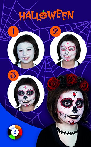 Jovi - Face Paint Set Halloween, 6 Botes 8 Mililitros, Colores Surtidos + Accesorios (174H)