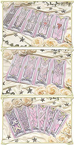 Juego de 56 tarjetas Captor Sakura Clow Cards KINOMOTO SAKURA Magic Book Set completo regalo clásico cumpleaños regalo niña (Sakura)