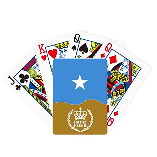 Juego de cartas de poker con bandera nacional somalí de Africa Country Royal Flush