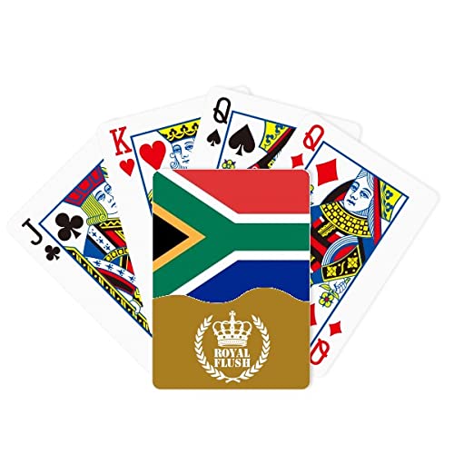 Juego de naipes de poker de Sudáfrica con bandera nacional de África