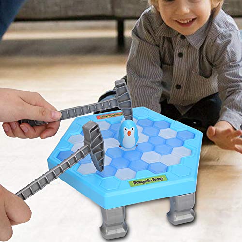 Juguete del juego Pingüino que rompe el hielo, Juego de salvar pingüino en el hielo Rompecabezas interactivo entre padres e hijos Juguete educativo temprano(Penguin Game Toy)