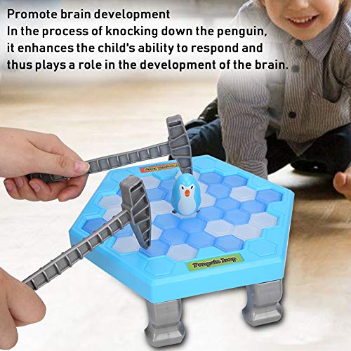 Juguete del juego Pingüino que rompe el hielo, Juego de salvar pingüino en el hielo Rompecabezas interactivo entre padres e hijos Juguete educativo temprano(Penguin Game Toy)