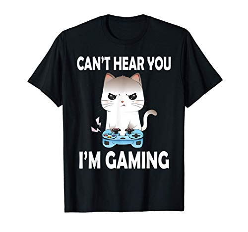 Kawaii Jugador Gato Anime - Videojugador Amante De Los Gatos Camiseta
