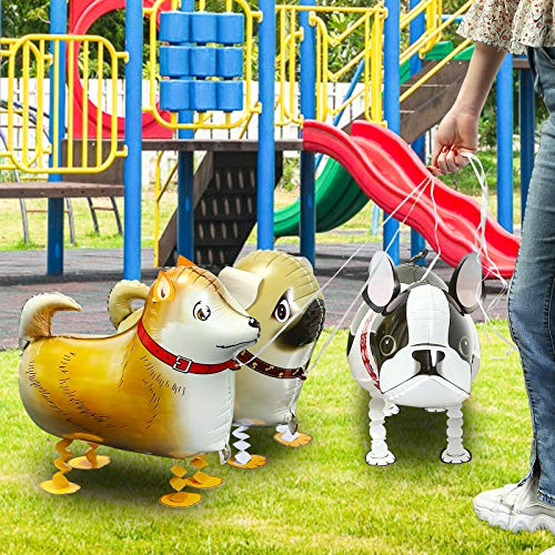 Kesote 6 Globos de Papel de Aluminio Globos para Caminar de Animales Perros Globos de Helio Caminante para Niños Decoración de Fiesta de Cumpleaños Regalo