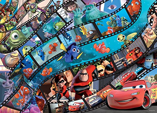 King Disney Pixar Movie Magic 1000 pcs Puzzle - Rompecabezas (Puzzle rompecabezas, Dibujos, Adultos, Disney, Multiproperty, Cars, Monsters Inc, Toy Story, Incredibles, Finding Nemo, Hombre/Mujer)