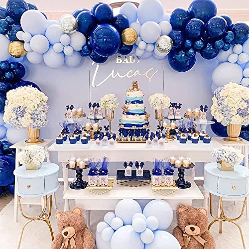 Kit de arco de guirnalda de globos azul 116 piezas de globos azules arco de globos de metal Macaron, cumpleaños, Boda, Globo, Baby Shower, Despedida de Soltera, Fiesta, cóctel Decoración de Fiesta