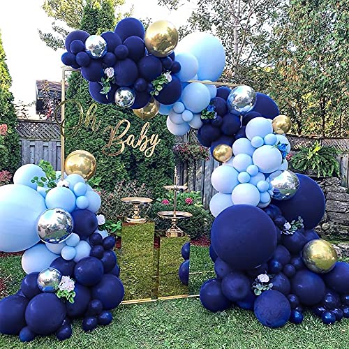 Kit de arco de guirnalda de globos azul 116 piezas de globos azules arco de globos de metal Macaron, cumpleaños, Boda, Globo, Baby Shower, Despedida de Soltera, Fiesta, cóctel Decoración de Fiesta