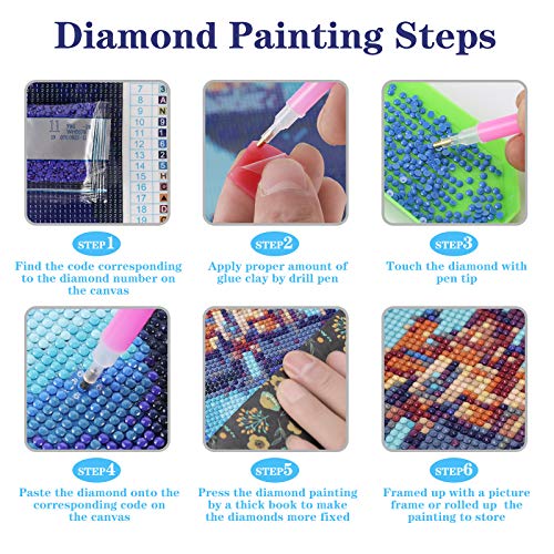 Kit de pintura de diamantes 5D con taladro completo, kits de arte de diamantes con nuevas herramientas de actualización, kits de arte de diamante para adultos y niños regalos (40 x 30 cm)