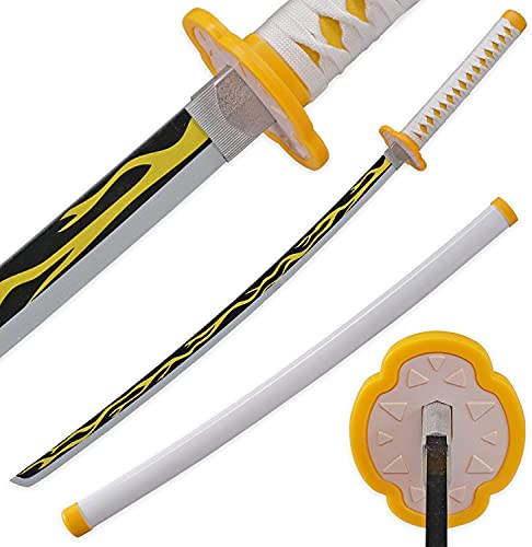 kljhld Espada de Anime de bambú, Espada de Cosplay, Espada Katana Demon Slayer, Espada Agatsuma Zenitsu, Katana, 103 cm / 40 Pulgadas