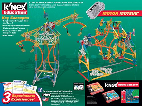 K'Nex 77078 K'NEX Stem Explorations Swing Ride Set de construcción para niños a Partir de 8 años de Edad Juguete Educativo de ingeniería, 486 Piezas