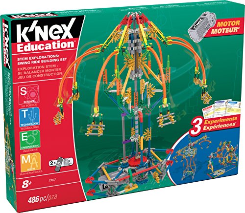 K'Nex 77078 K'NEX Stem Explorations Swing Ride Set de construcción para niños a Partir de 8 años de Edad Juguete Educativo de ingeniería, 486 Piezas